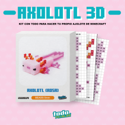 5mm - Mini Kit AJOLOTE / AXOLOTL 3D (Minecraft)