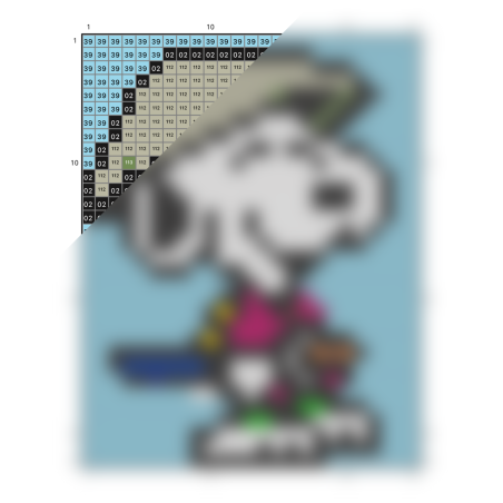 Snoopy (Patrón Pixel Art)