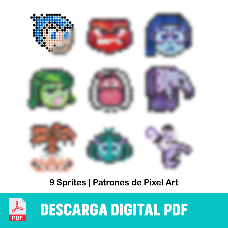 9 Sprites - Intensamente 2 (Inside Out 2)