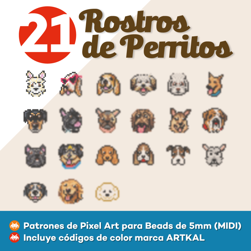 21 Sprites - Rostros de Perritos 21 Sprites - Rostros de Perritos