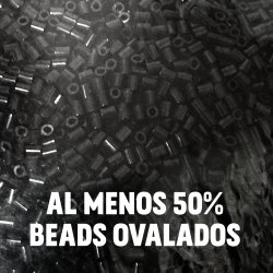LIQUIDACIÓN - 1 Kilo Hama Beads Mini Diámetro 2.6mm - Negro  (OVALADO)