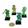 Mini Figuras 3d - Set 4 Tortugas Ninja Sprites Videojuegos