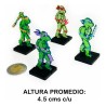 Mini Figuras 3d - Set 4 Tortugas Ninja Sprites Videojuegos
