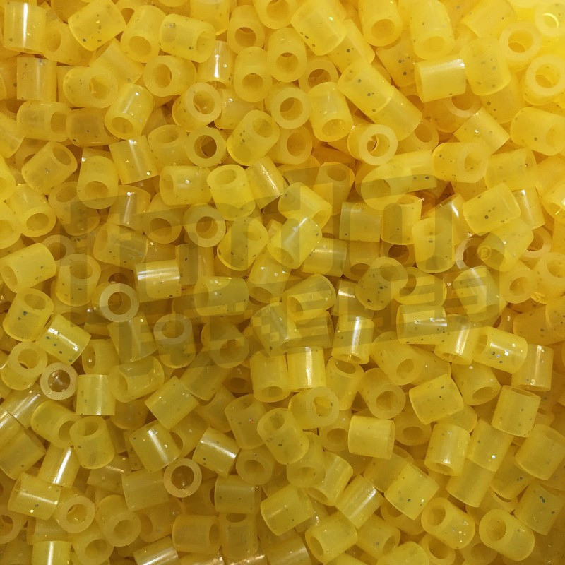 SL4 AMARILLO GLITTER - 500pz (29g) Beads 5mm